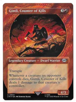 MTG Gimli, Counter of Kills Showcase Surge FOIL Lord of the Rings #0804 Unplayed - Image 1