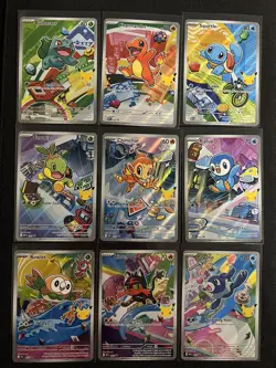 Pokemon 2026 First Partner Illustration Collection Series 1 Promo Set (9 Cards) - Image 1