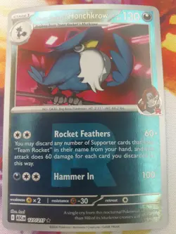 Team Rocket's Honchkrow 127/217 ASC ME: Ascended Heroes Pokemon NM Reverse Holo - Image 1