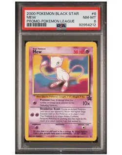 2000 Pokemon #9 Black Star Mew - Promo League Holo - PSA 8 NM-MT WOTC - Image 1