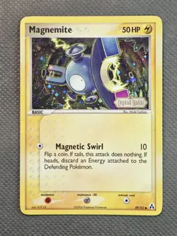 Magnemite 59/92 Reverse Holo Stamped (2006) EX Legend Maker TCG Pokemon LP - Image 1