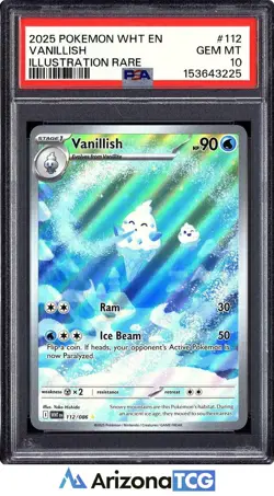 Pokemon 2025 Vanillish 112/086 Illustration Rare White Flare GEM MINT PSA 10 - Image 1