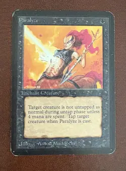 Magic the Gathering MTG Paralyze Enchant Creature CCG Alpha Limited - Image 1