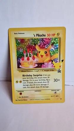 Birthday Pikachu Holo 24 Celebrations Classic Collection Pokemon 2021 NM - Image 1