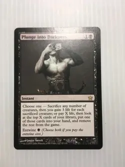 MTG Plunge into Darkness Regular (57/165) Fifth Dawn LP Magic the Gathering - Image 1