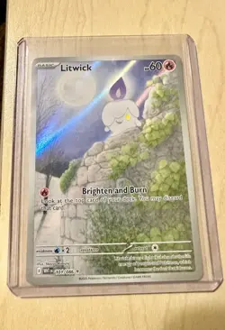 2025 Pokemon SV White Flare WHT EN Litwick Illustration Rare #101/086 - Image 1