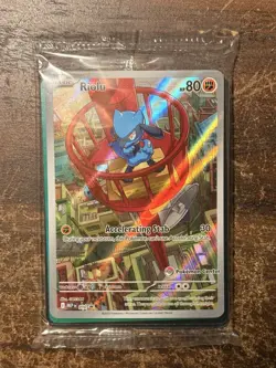 Pokemon Center Stamped Riolu - 010 Mega Evolution ETB Promo - Sealed - Image 1