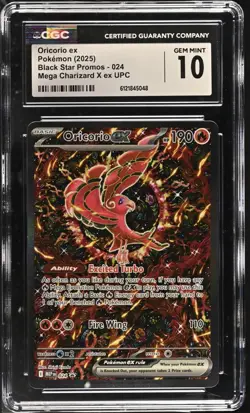 2025 Pokemon MEG EN UPC BLACK STAR PROMO #024 Oricorio ex CGC 10 GEM MINT - Image 1