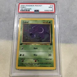 PSA 9 Mint Zubat #70 1st Edition Pokemon 2000 Team Rocket Set - Image 1