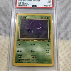 PSA 9 Mint Zubat #70 1st Edition Pokemon 2000 Team Rocket Set - Image 2