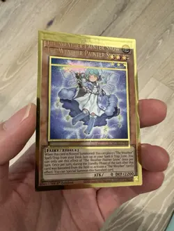 Yugioh Misprint Gold Rare Shifted Double Foil Stamp Weather Painter Snow MGED NM - Image 1