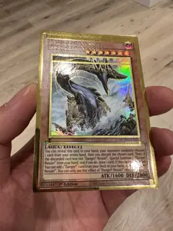 Yugioh Misprint Gold Rare Shifted Double Stamp Danger! Nessie! MGED-EN019 NM - Image 2