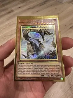 Yugioh Misprint Gold Rare Shifted Double Stamp Danger! Nessie! MGED-EN019 NM - Image 3