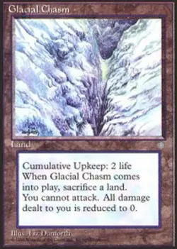 1x Glacial Chasm Heavy Play, English Ice Age MTG Magic - Image 1