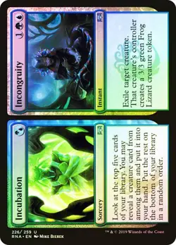 Incubation // Incongruity FOIL - Ravnica Allegiance MAGIC MTG - Image 1