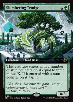 Slumbering Trudge x1 Extended Art FOIL Secrets of Strixhaven SOS NM MTG - Image 1