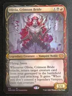MTG Crimson Vow - Olivia, Crimson Bride - Foil Showcase Mythic - Image 1