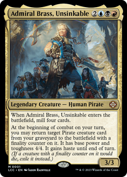 Admiral Brass, Unsinkable FOIL The Lost Caverns of Ixalan Commander NM ABUGames - Image 1