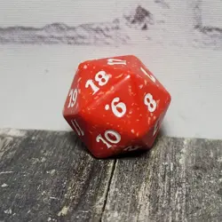 MTG D20 Spindown 20-Sided Life Counter Dragon's Maze Red & White DGM Boros Die - Image 2