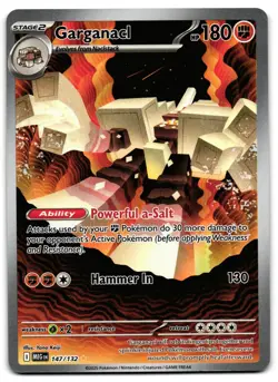 Garganacl 147/132 - 🌊 Mega Evolution Illustration Rare Pokemon TCG 🖤 - LP - Image 1