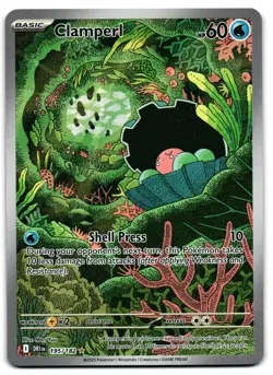 Clamperl 195/182 - 🌊 Destined Rivals Illustration Rare Pokemon TCG 🖤 - M/LP - Image 1