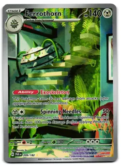 Ferrothorn 209/182 - 🌊 Paradox Rift Illustration Rare Pokemon TCG 🖤 - LP - Image 1