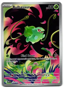 Bulbasaur 133/132 - 🌊 Mega Evolution Illustration Rare Pokemon TCG 🖤 - NM - Image 1