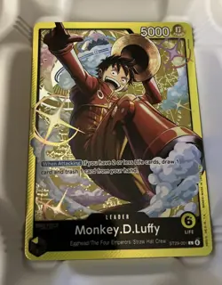 Monkey.D.Luffy ST29-001 Holo Foil Leader - One Piece TCG ST29 Egghead Yellow NM - Image 3