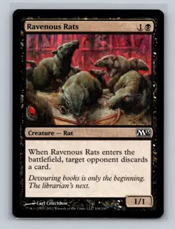 (5x) Ravenous Rats Magic 2013 M13 Magic the Gathering MTG 8 - LP - Image 1