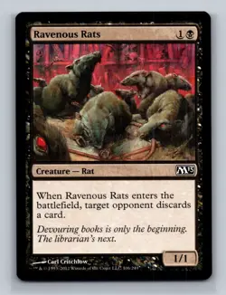 (5x) Ravenous Rats Magic 2013 M13 Magic the Gathering MTG 8 - LP - Image 3