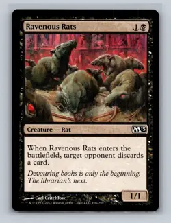 (5x) Ravenous Rats Magic 2013 M13 Magic the Gathering MTG 8 - LP - Image 5