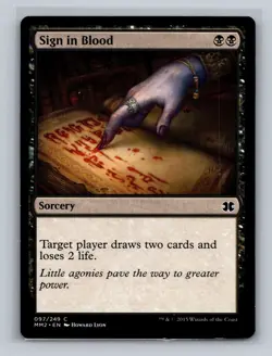 (4x) Sign in Blood *PLAYSET* Magic MtG (x3 M13) & (x1 Modern Masters) LP-MP - Image 1