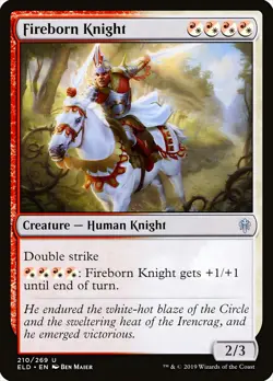 X 1 Fireborn Knight NM Throne of Eldraine 210 MTG Magic The Gathering - Image 1