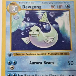 Near Mint | 1st Edition Base Set Shadowless | Dewgong 25/102 | Pokemon Card - Image 1
