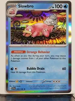 HOLO Slowbro 043/198 NM / M - Scarlet Violet Pokemon Card - Shinji Kanda Art - Image 1