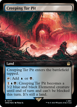 Creeping Tar Pit (Extended Art Surge 1077) FOIL Doctor Who NM Rare CARD ABUGames - Image 1