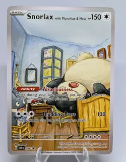 Pokemon Snorlax with Munchlax & Mew ACG Star Trading Card NM - Image 1