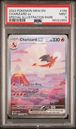 Pokemon Card English - Charizard Ex #199 - MEW 151 - PSA 9 MINT - Image 2