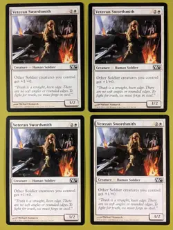 Veteran Swordsmith x4 Magic 2010 M10 4x Playset Magic the Gathering MTG - Image 1