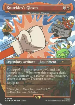MTG Knuckles's Gloves - The Reaver Cleaver (Foil) (2095) Secret Lair: Sonic NM - Image 1