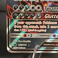 Pokemon Guzzlord GX Ultra Rare Full Art Holo 105/111 SM-Crimson Invasion NM/M - Image 5