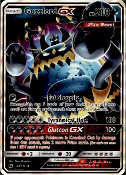 Guzzlord GX 63/111 Holo Rare GX Crimson Invasion Pokemon Near Mint - Image 2
