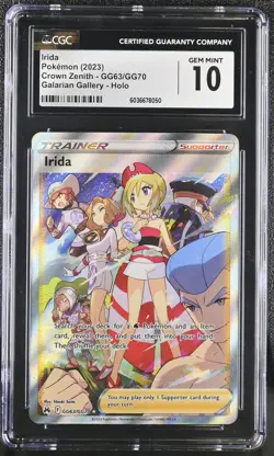 IRIDA Crown Zenith Holo Trainer Gallery Rare #GG63 CGC 10 Pokemon [Nostalgium] - Image 1