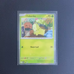 Pokemon TCG Chikorita MEP069 | Black Star Promo Cosmo Holo | NM/M - Image 1