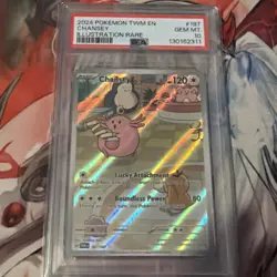 Pokemon Chansey Twilight Masquerade Illustration Rare 187/167 Graded Gem PSA 10 - Image 1