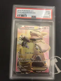 Pokemon TCG Flashfire Kangaskhan EX Full Art Ultra Rare Holo PSA 5 103/106 - Image 1
