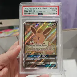 2019 Pokemon EEVEE GX SM233 Black Star Promo Pikachu & Eevee GX Coll. ITA PSA 9 - Image 1