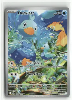 Ducklett 109/086 Illustration Rare Holo White Flare Pokemon TCG NM - Image 1