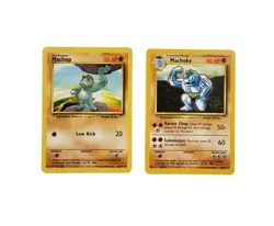 Pokemon Base Set Machop 52/102 and Machoke 34/102 - Image 1