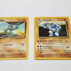 Pokemon Base Set Machop 52/102 and Machoke 34/102 - Image 2